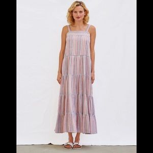 Sundry Striped Tiered Maxi Dress - Size Small